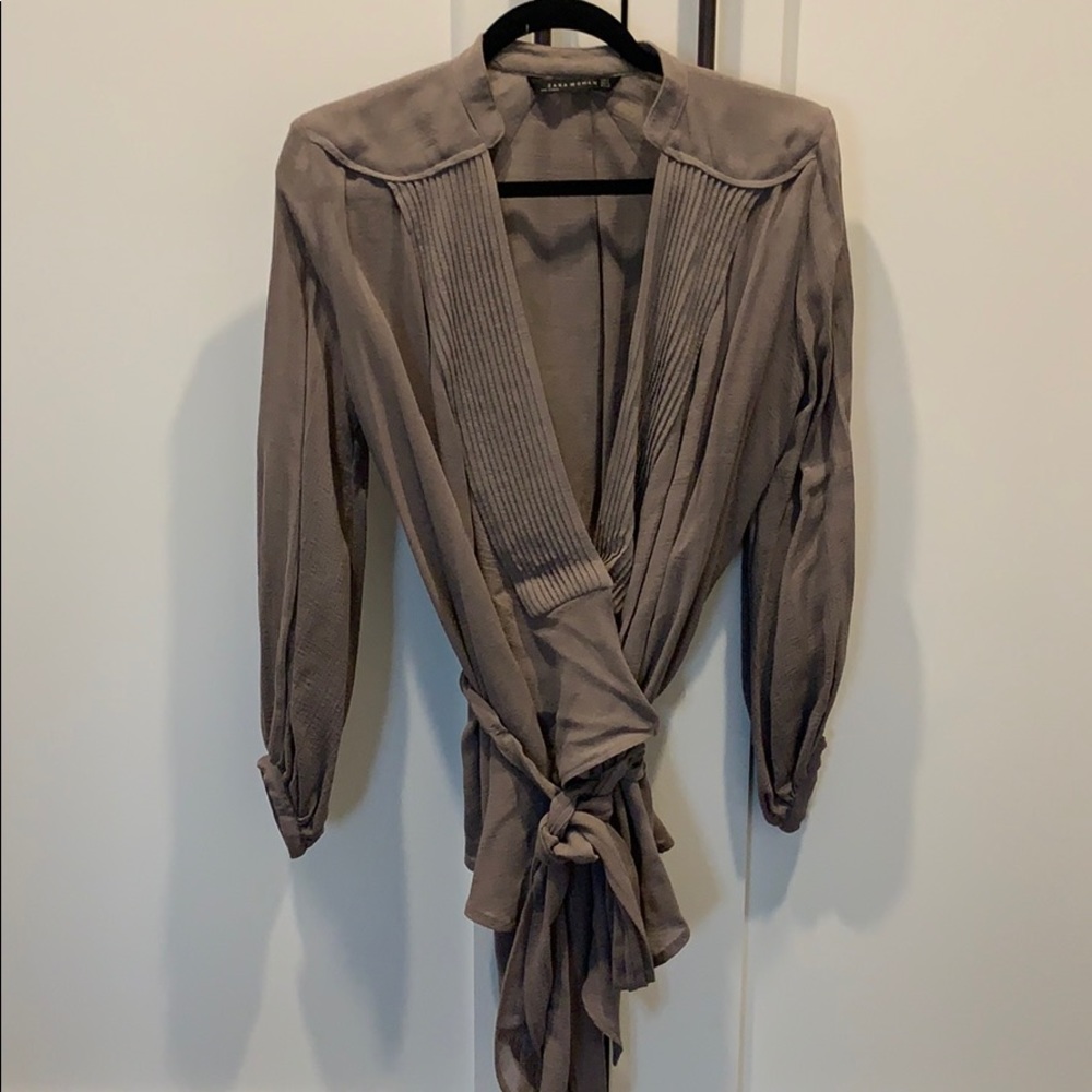 Zara wrap blouse